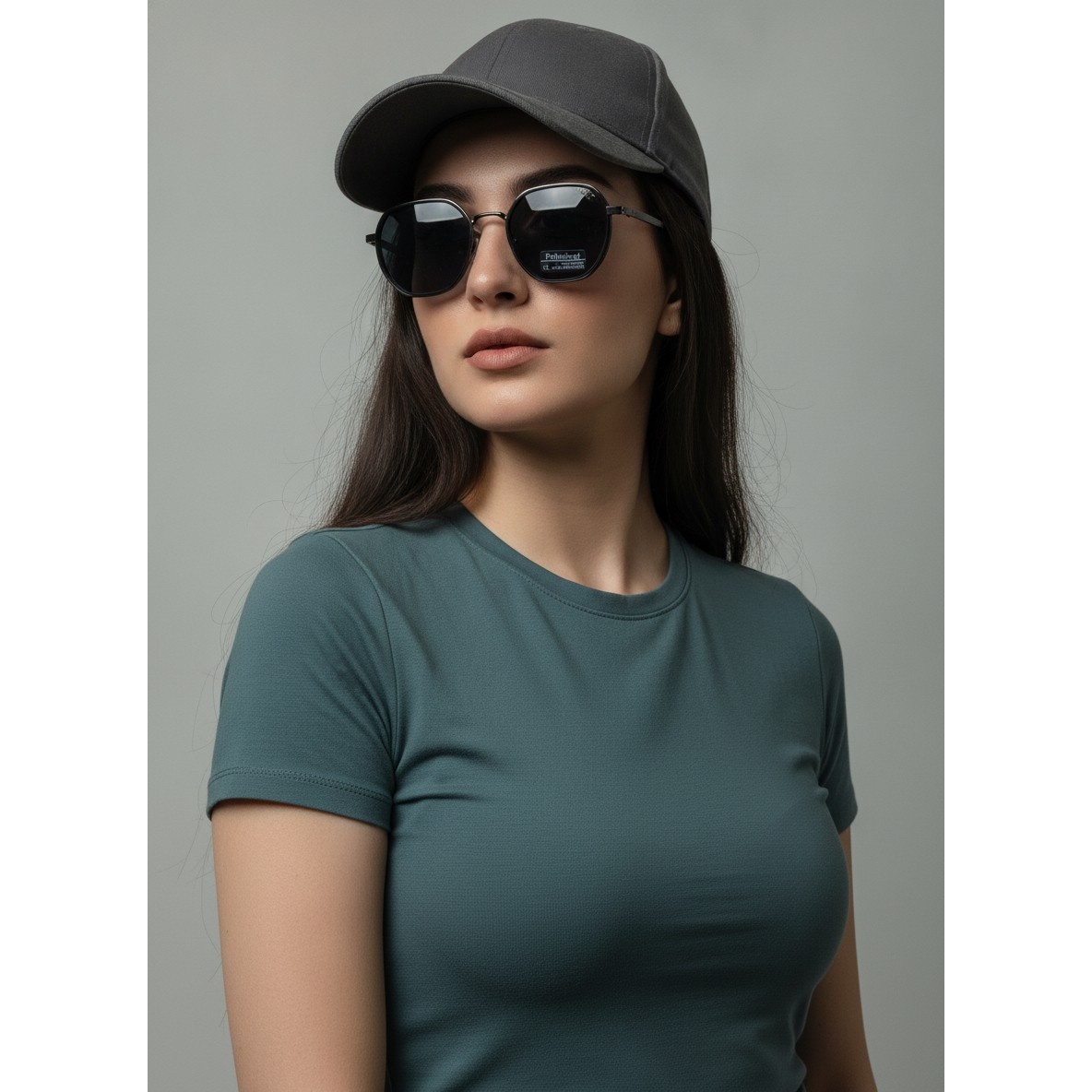 عینک آفتابی فلزی گرد زنانه پرسول