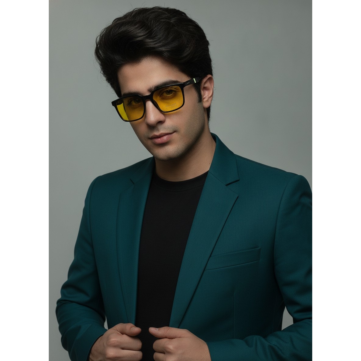 عینک شب مردانه مربعی سایز کوچک lacoste