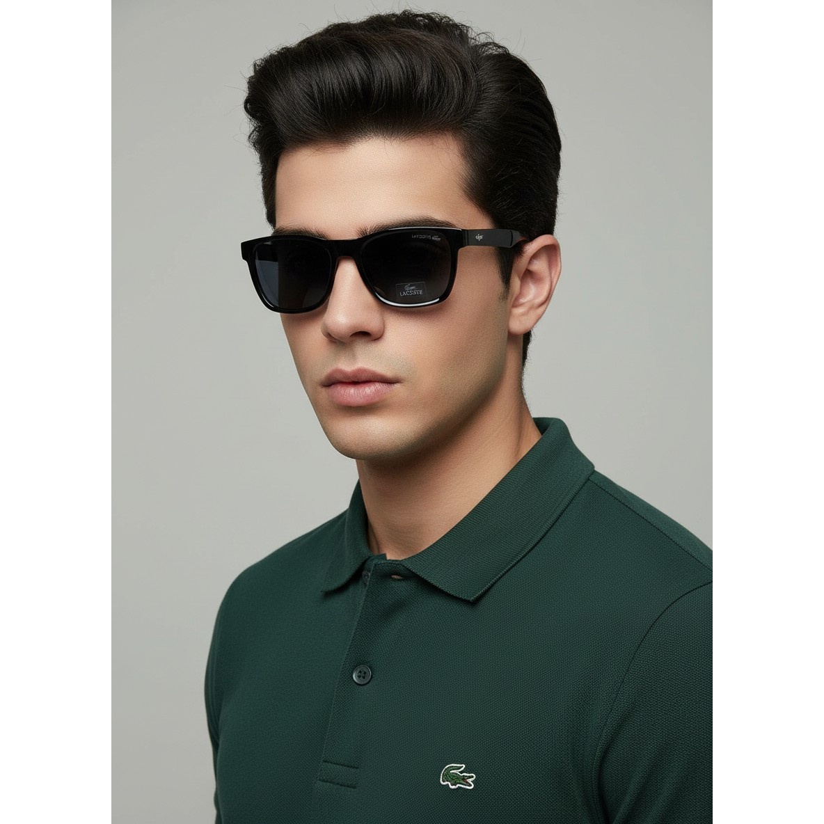 عینک آفتابی مردانه کائوچو مربعی lacoste
