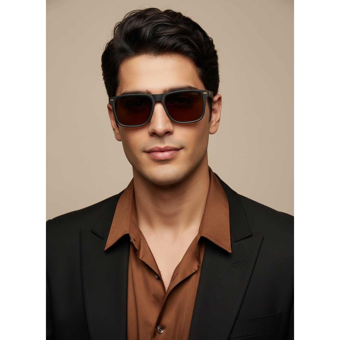 عینک آفتابی مردانه کائوچو مربعی مات gucci