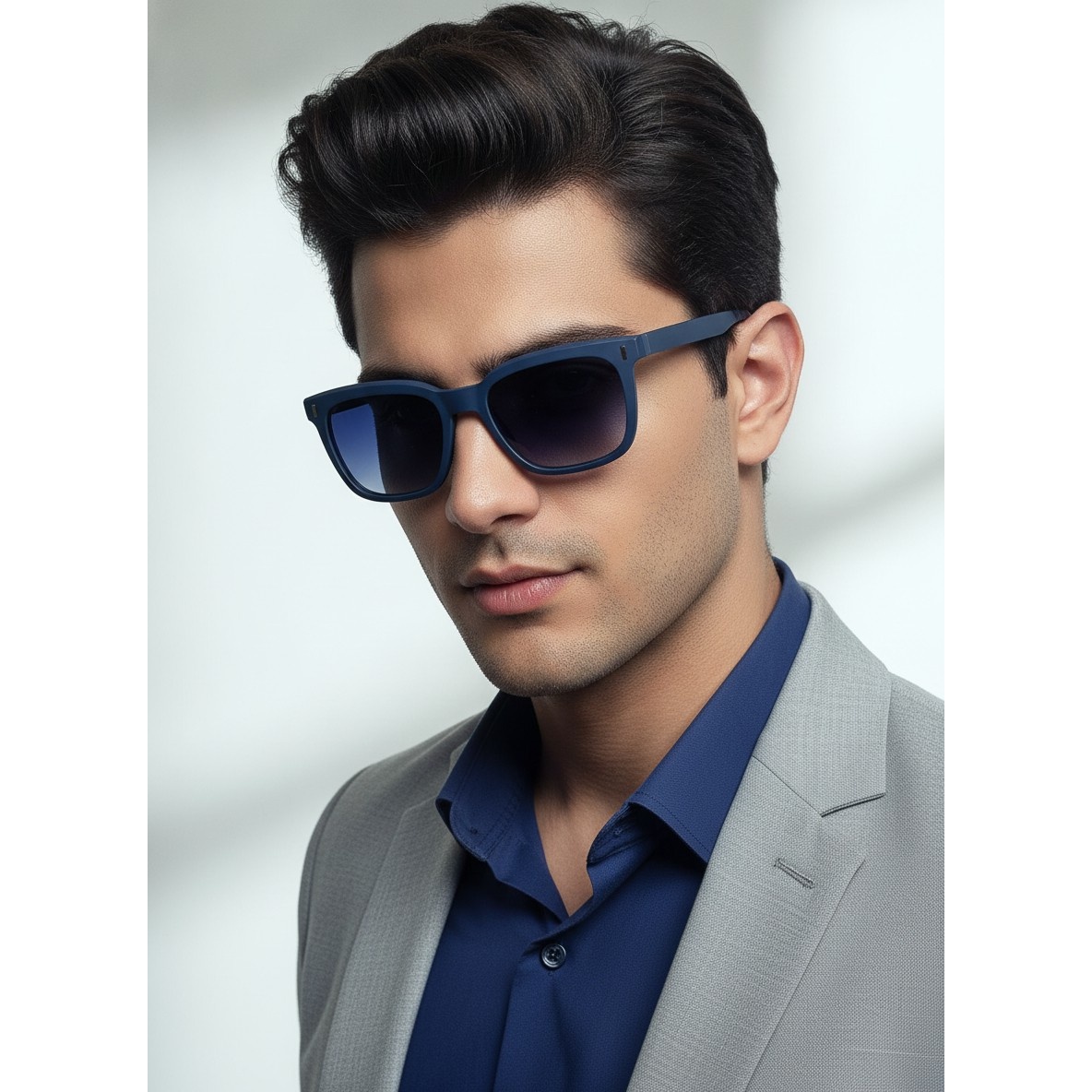 عینک افتابی مردانه اورجینال ابی مات مربعی