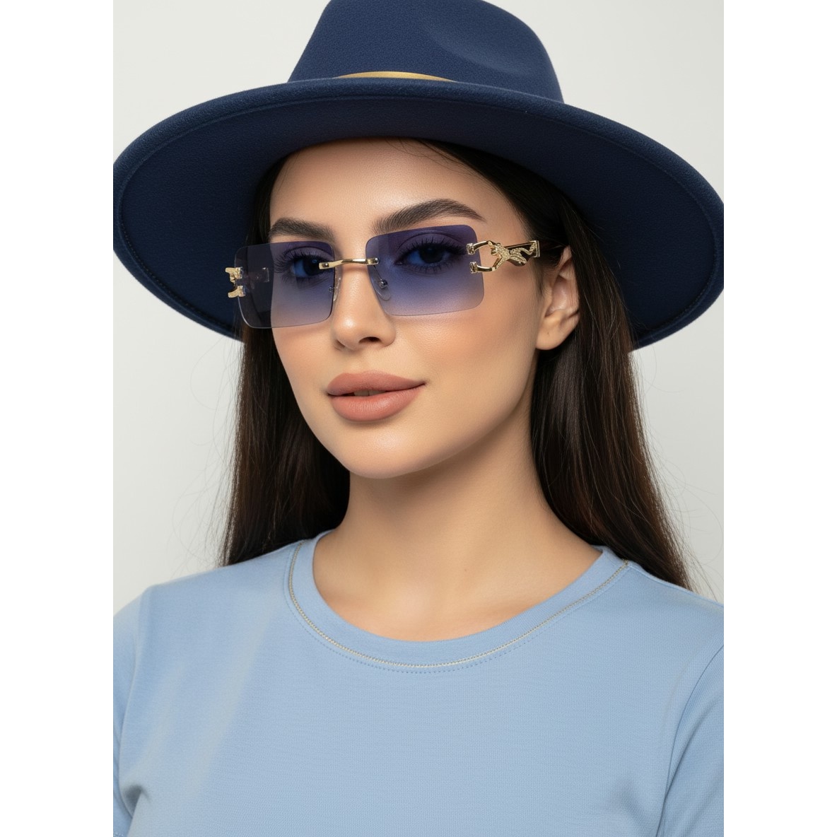 عینک شب کارتیر فلزی بدون فریم با دسته خاص
