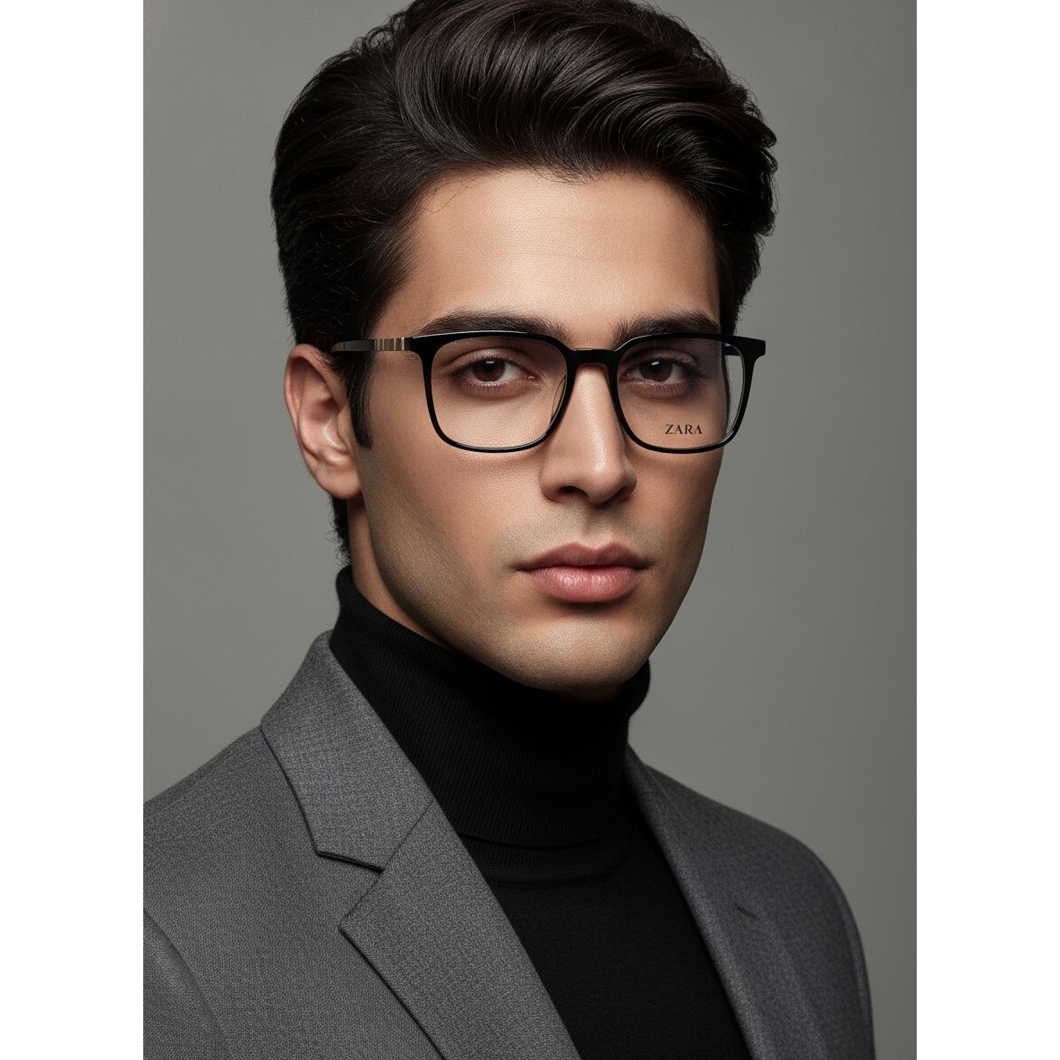 عینک طبی مردانه zara مشکی مربعی
