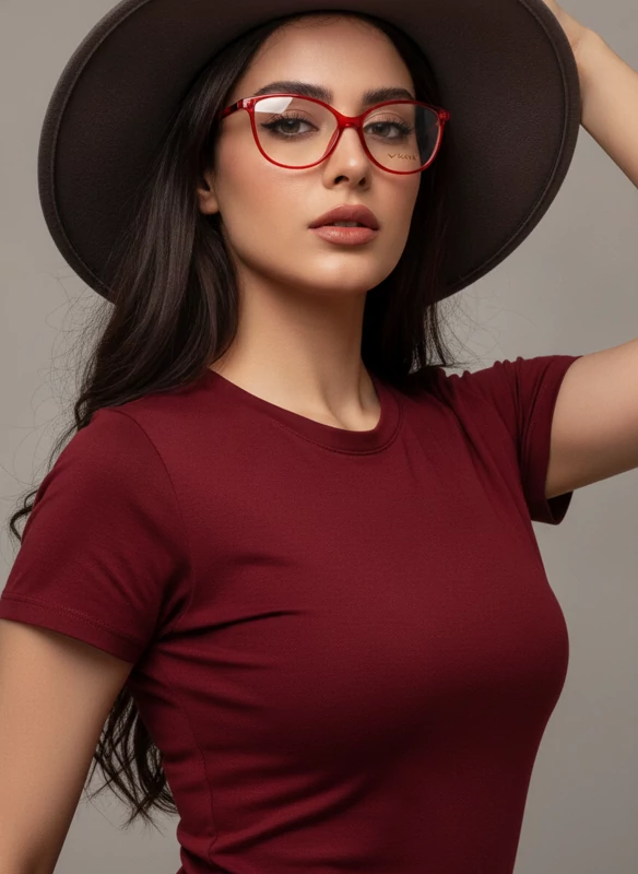 عینک طبی زنانه kaya نیمه گربه ای قرمز