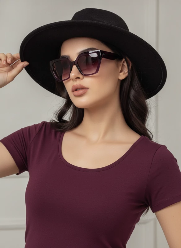 عینک آفتابی زنانه novo گربه ای ارغوانی