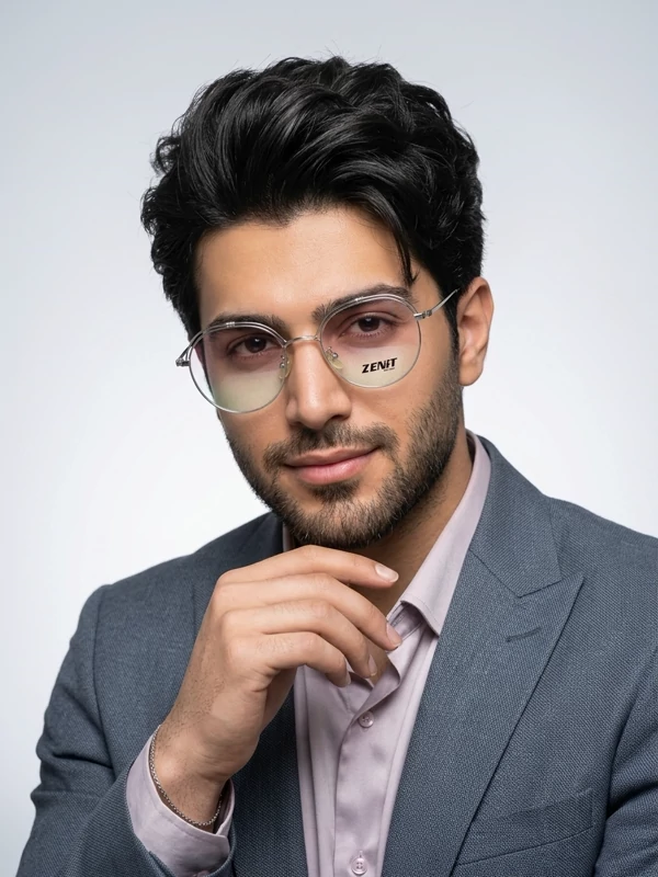 عینک طبی مردانه فلزی zenit گرد مدرن