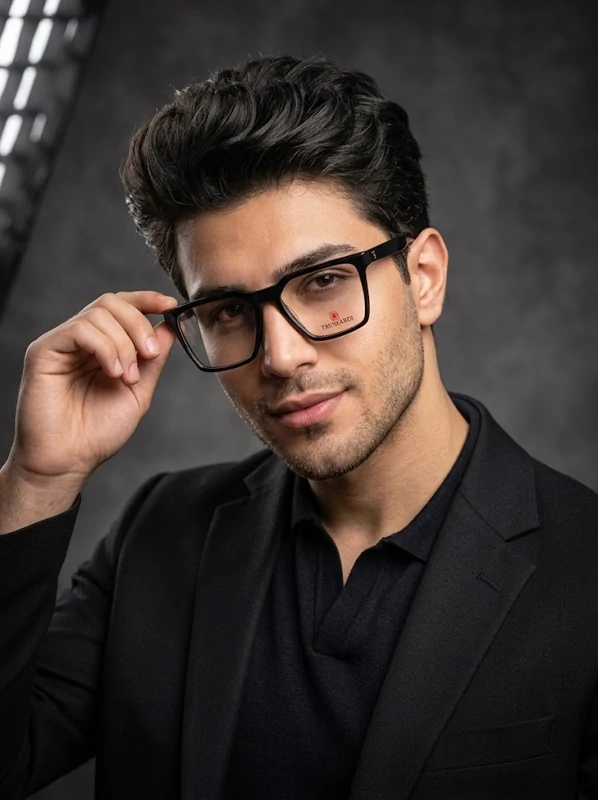 عینک طبی مردانه trussardi مستطیلی
