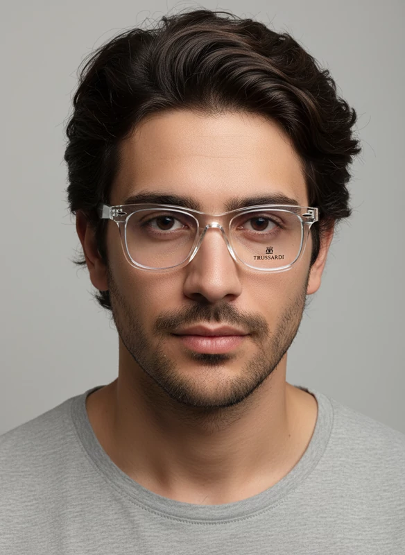 عینک طبی مردانه trussardi شیشه ای سایز کوچک