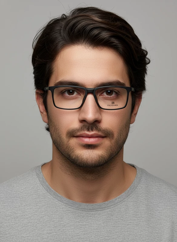 عینک طبی مردانه trussardi سبز تیره