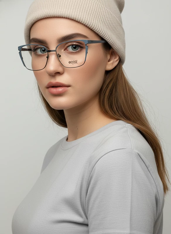 عینک طبی زنونه ecco گربه ای سایز بزرگ