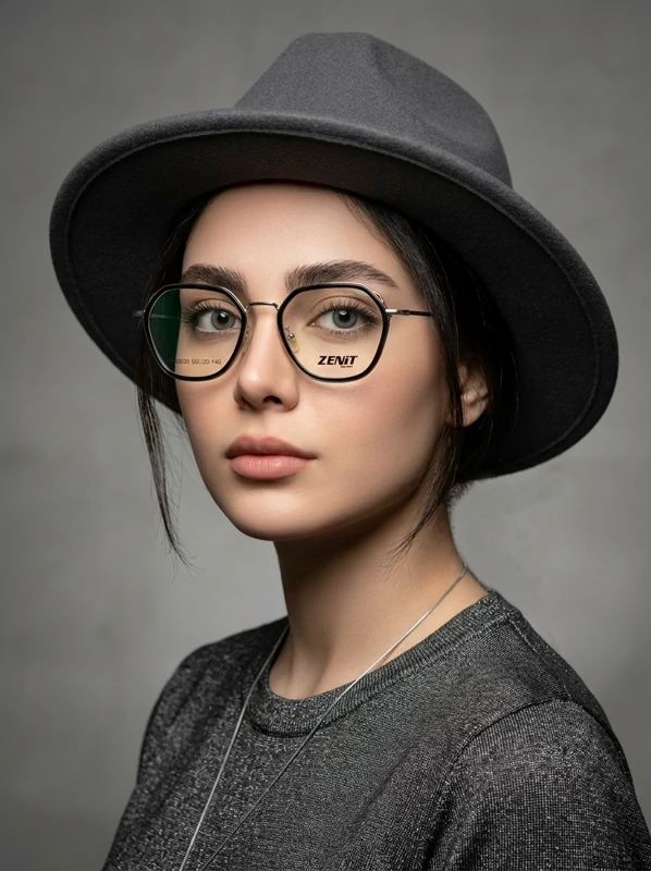 عینک طبی زنانه فلزی zenit گرد هری پاتری