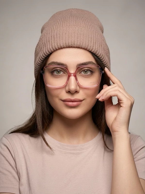 عینک طبی زنانه zenit مربعی صورتی ظریف