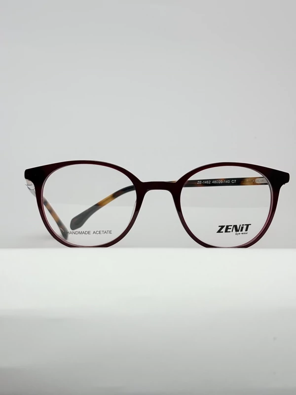عینک طبی زنانه zenit گرد زرشکی