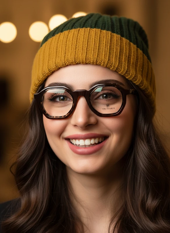 عینک طبی زنانه trussardi گرد خاص