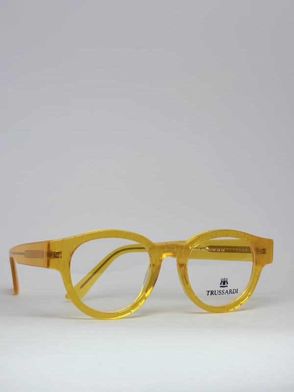 عینک طبی زنانه trussardi گرد زرد