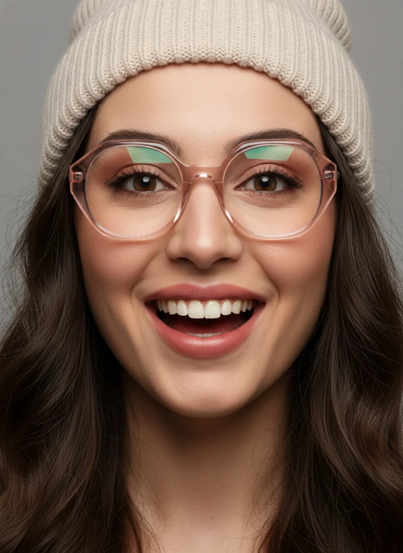 عینک طبی زنانه trussardi گرد پاستیلی