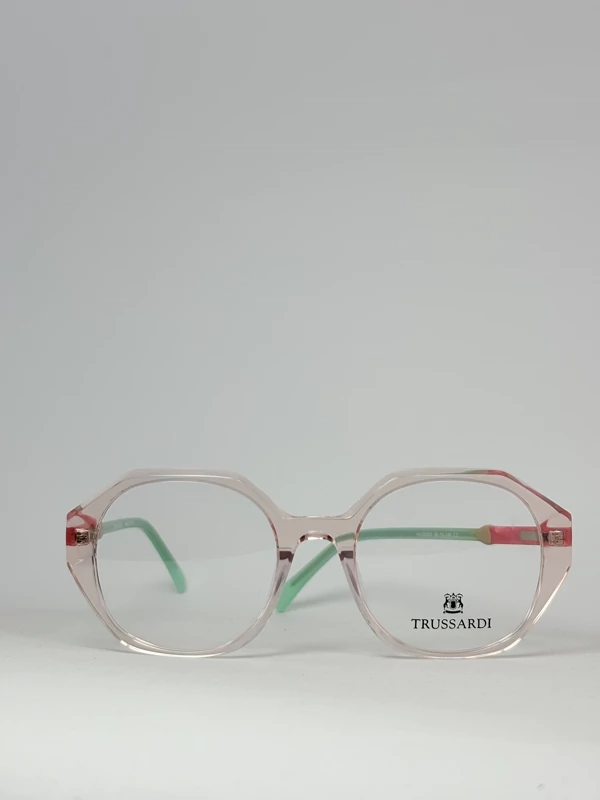 عینک طبی زنانه trussardi گرد پاستیلی