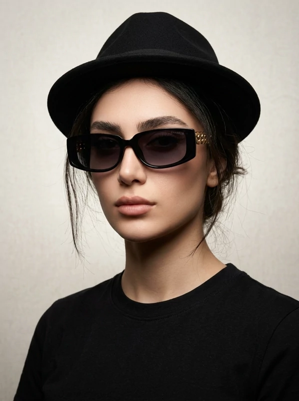عینک افتابی زنانه مستطیلی خاص چنل