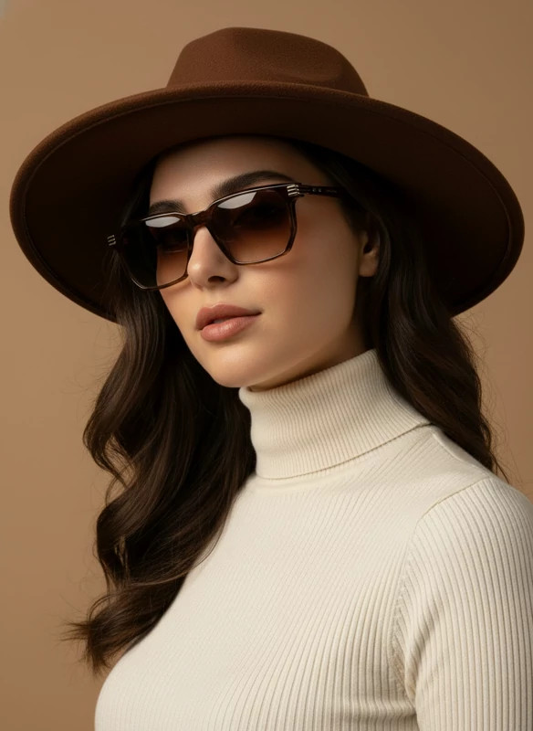 عینک افتابی زنانه اورجینال کائوچو قهوه ای