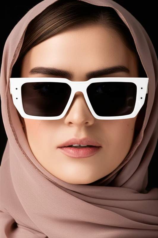عینک آفتابی سفید زنونه