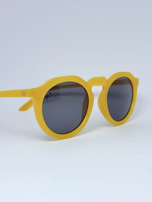 عینک آفتابی زنانه گرد رنگ زرد