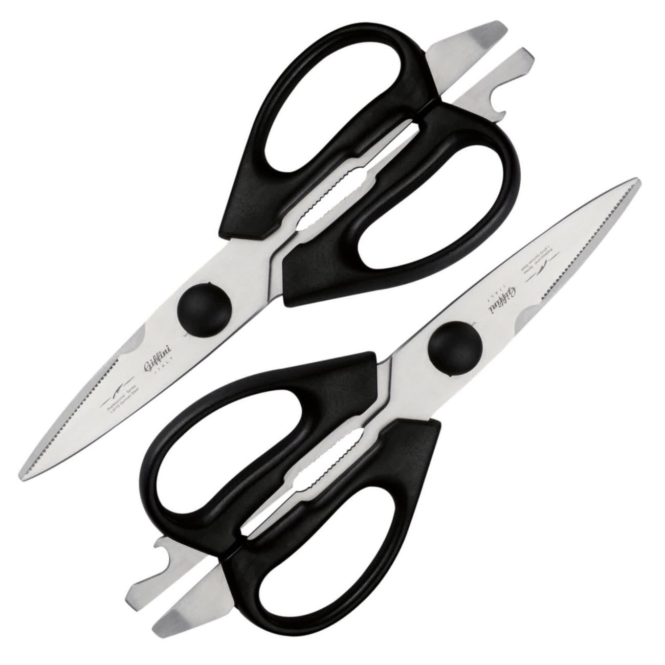 قیچی آشپزخانه 2 عددی جی فی نی GIFFINI کد G-02 مشکی