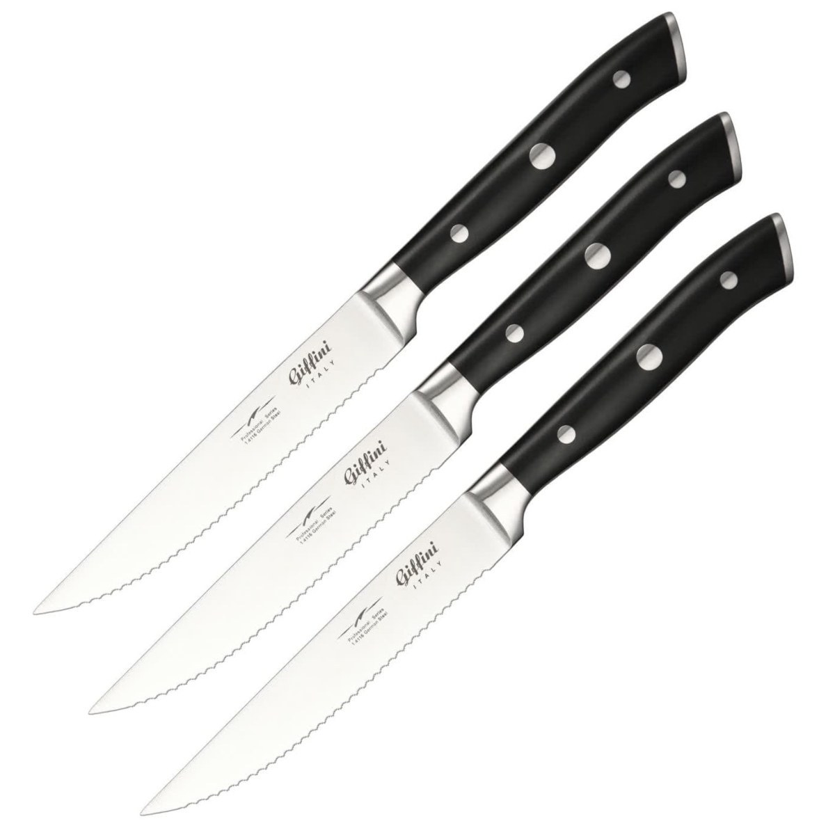 کارد سرو استیک 3 عددی جی فی نی GIFFINI کد G-R03 مشکی