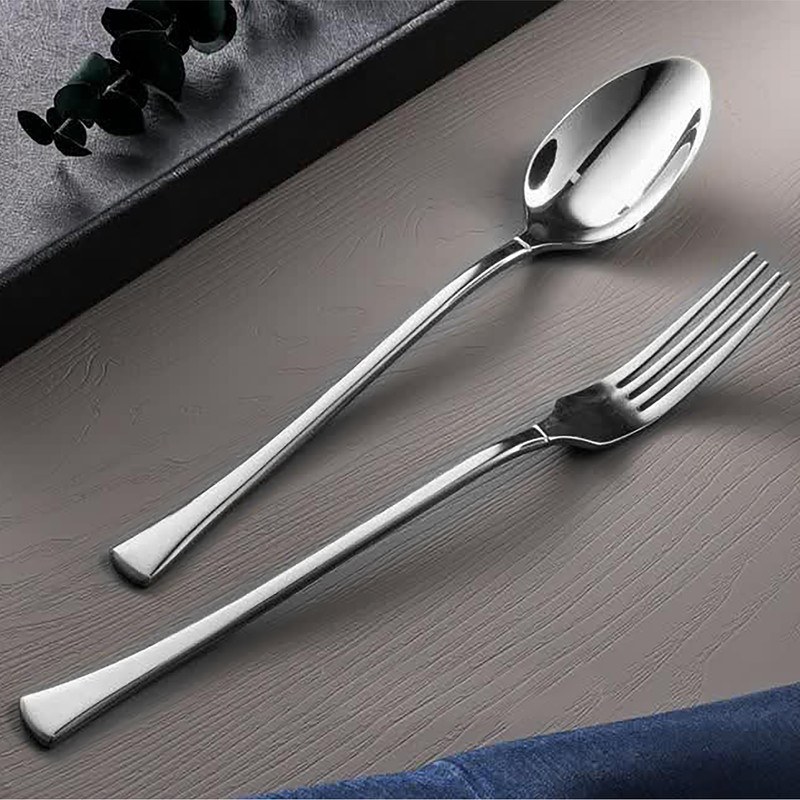 قاشق و چنگال تک نفره جی فی نی GIFFINI استیل کد 04 ( 2 عددی )