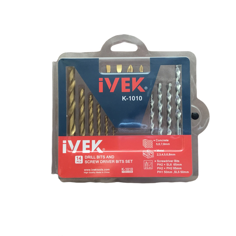 مته و سری پیچ گوشتی ایوک مدل K-1010 کد ju76 مجموعه 10 عددی