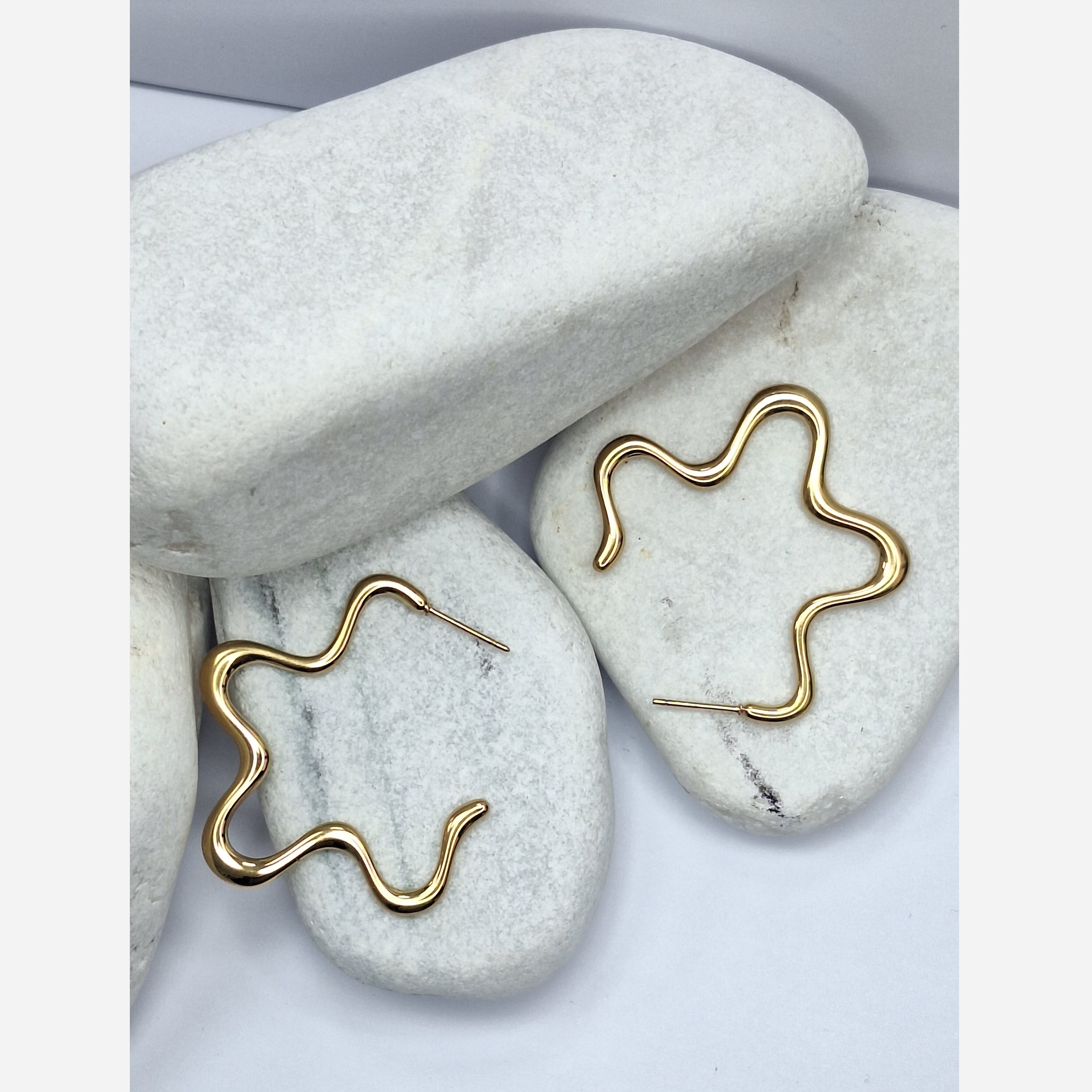 گوشواره گل طلایی ژوپینگ کد 318080245