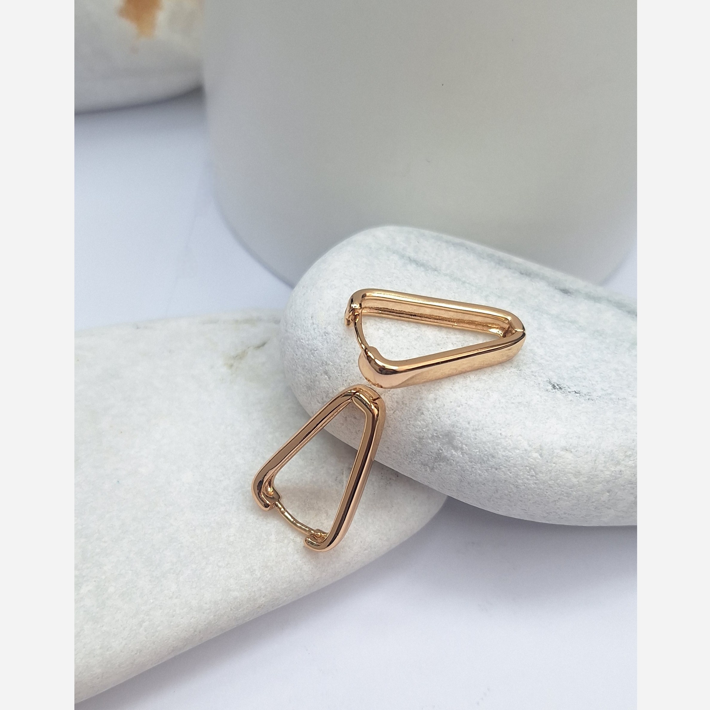 گوشواره مثلثی طلایی ژوپینگ کد 317060183