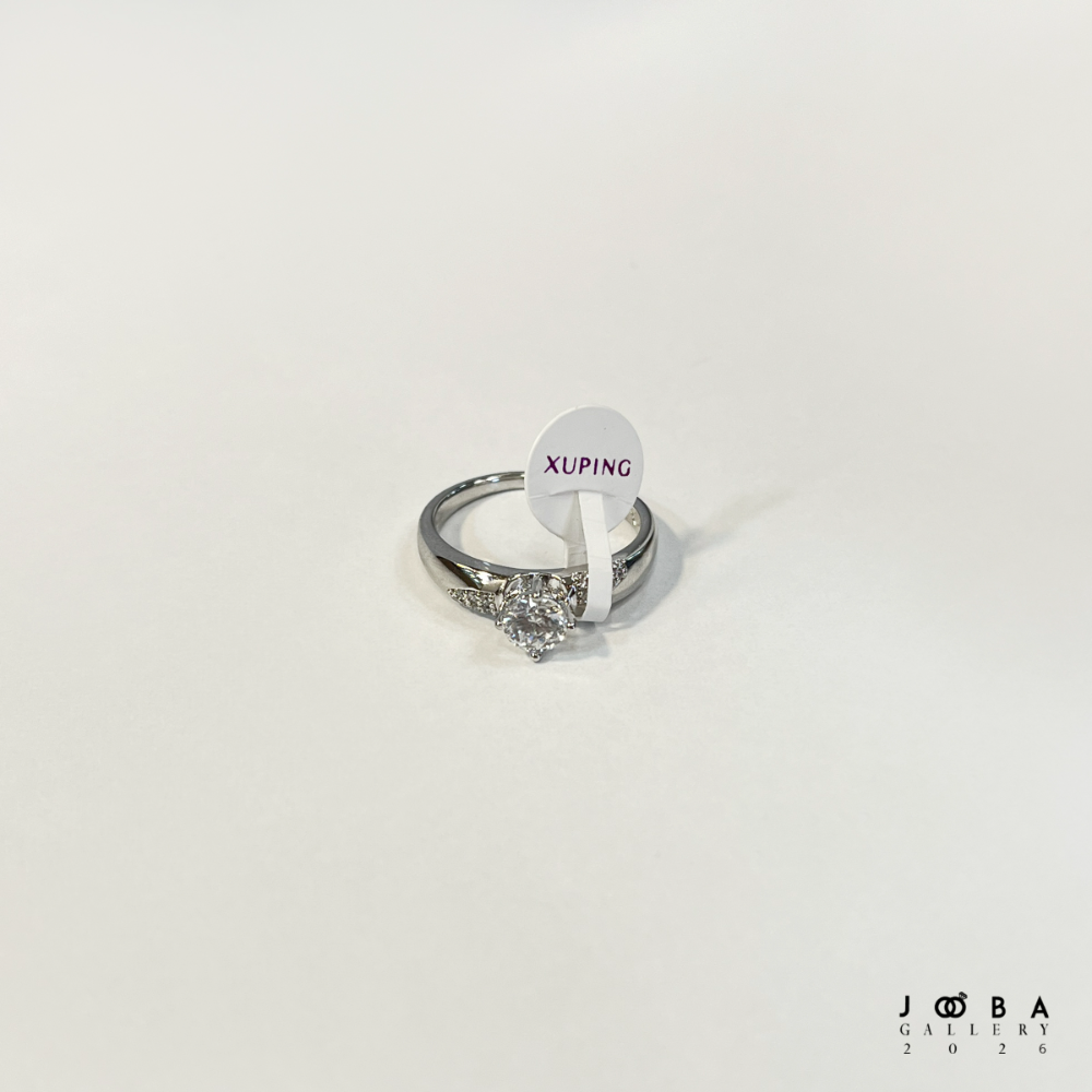 انگشتر تک نگین نقره ای ژوپینگ کد 302060183