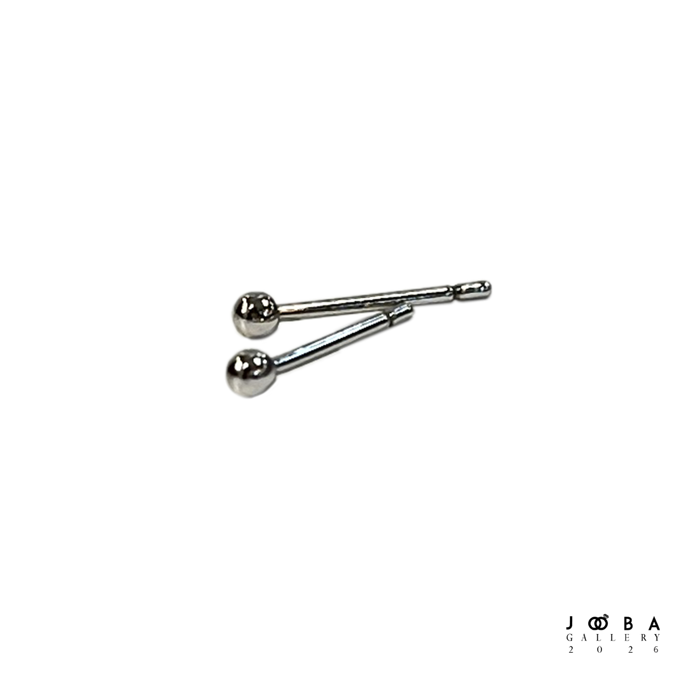 گوشواره میخی توپی ریز نقره ای ژوپینگ کد 318020061
