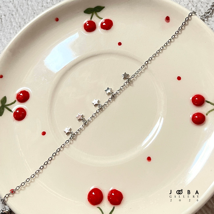 دستبند ستاره نقره ای ژوپینگ کد 312050155