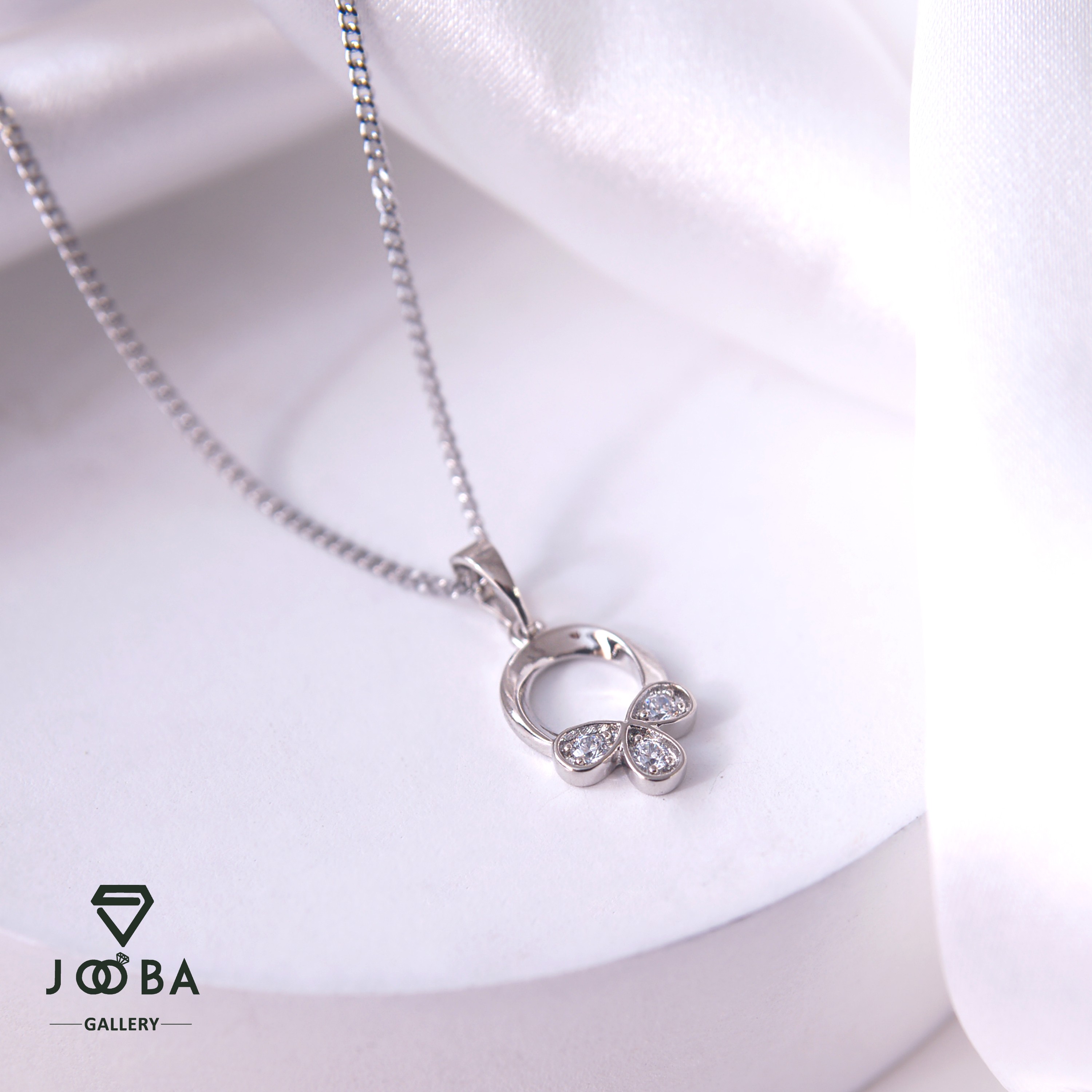 آویز نگینی نقره ای ژوپینگ 106038420