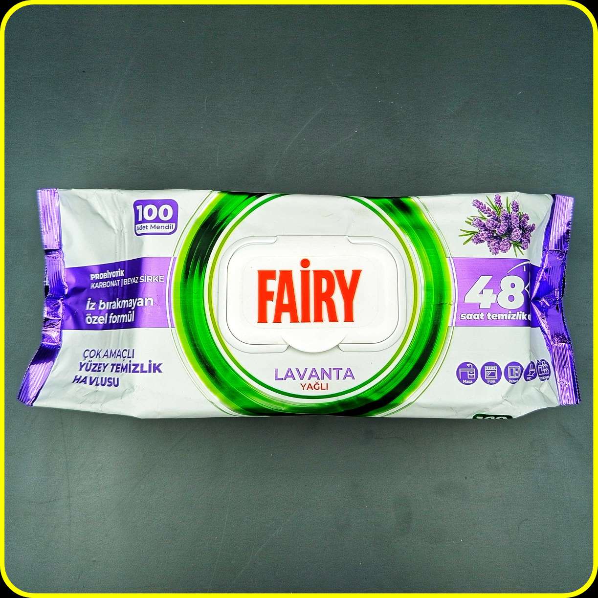 دستمال مرطوب چندمنظوره Fairy فِیری مدل Lavender و Limon بسته 100 عددی | Fairy Multi-Purpose Surface Cleaning Wipes