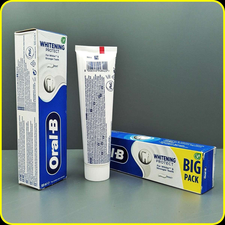 خمیر دندان سفیدکننده اورال بی وایتنینگ پروتکت Oral-B Whitening Protect Mint 100 ml