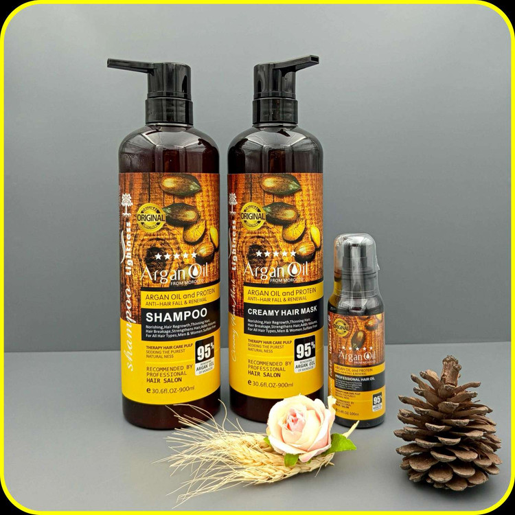 پک آرگان لایتنس اصل 3 عددی بدون سولفات | Lightness Argan Oil Pack