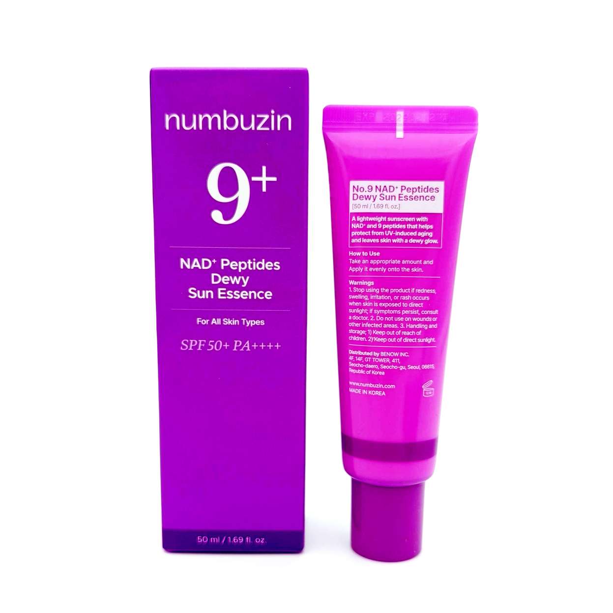 اسنس ضد آفتاب رطوبتدهنده No.9 NAD Peptides Dewy Sun Essence | حجم 50 میلی لیتر | نانبوزین