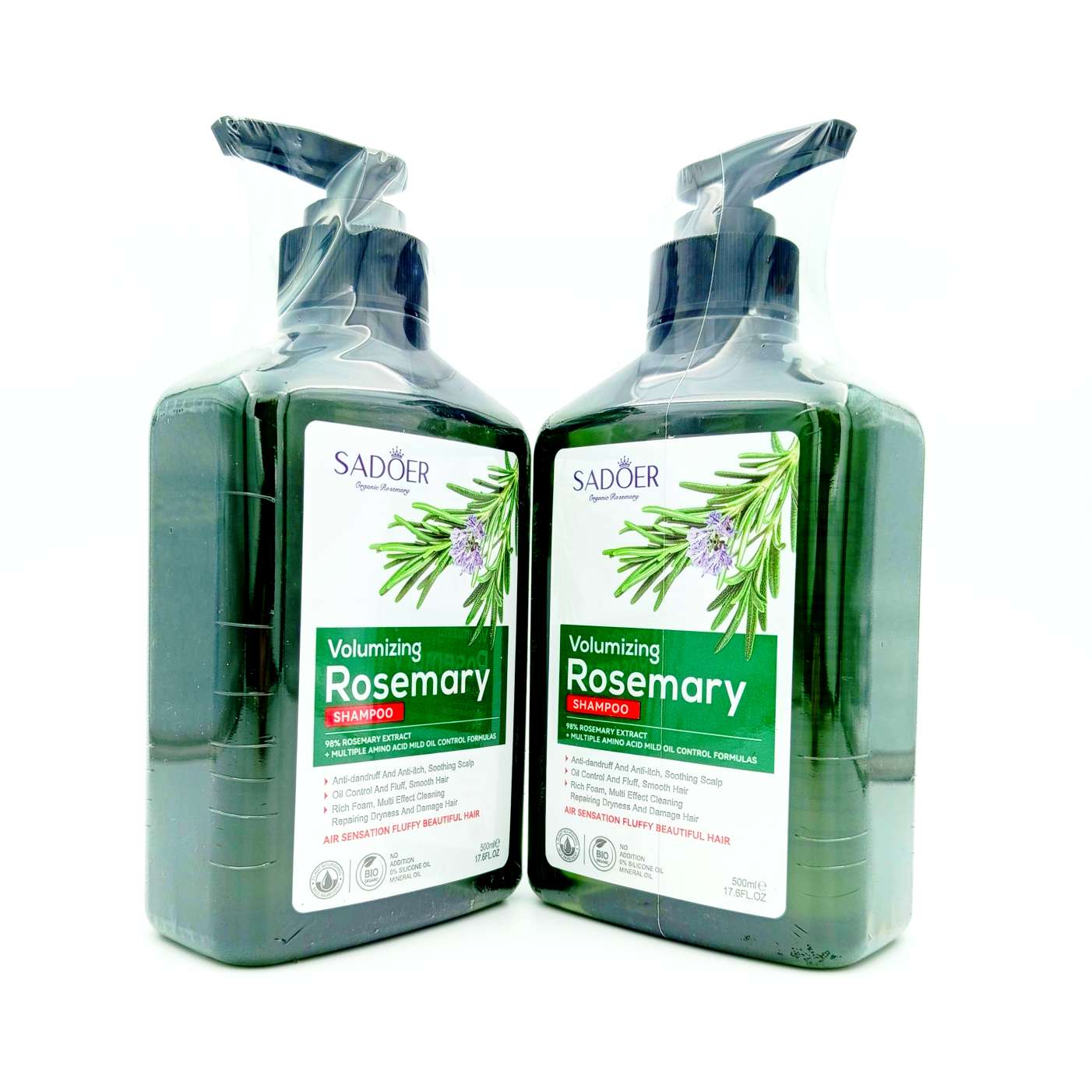 شامپو حجمدهنده و ضد ریزش رزماری سادوئر (SADOER Rosemary Volumizing Shampoo) - 500 میلیلیتر