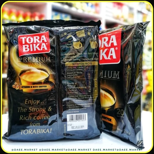 کافی میکس سه در یک ترابیکا پرمیوم 20 عددی | Tora Bika Premium 3-in-1 Instant Coffee Mix
