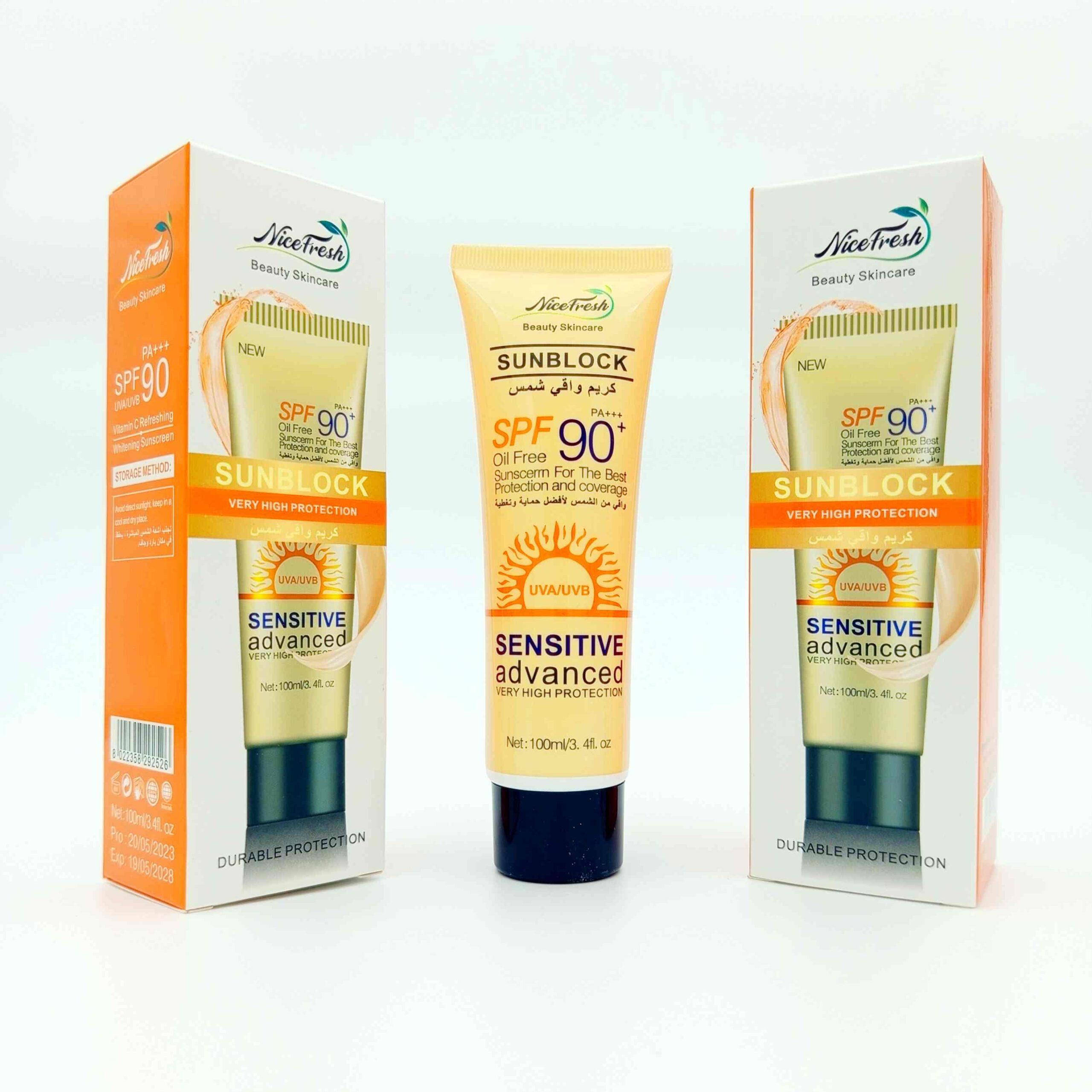 کرم ضد آفتاب نایس فرش Nicefresh Sunblock Sensitive Advanced SPF 90