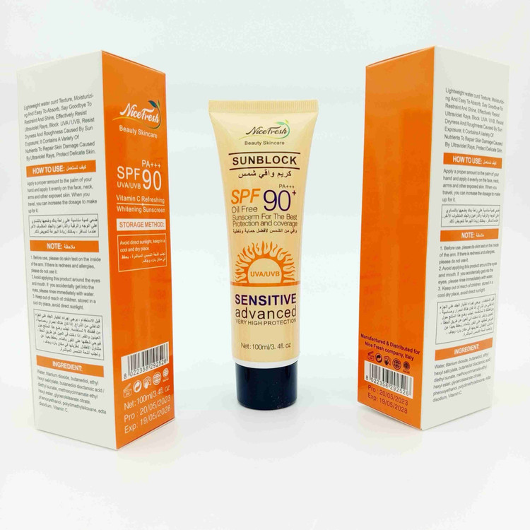 کرم ضد آفتاب نایس فرش Nicefresh Sunblock Sensitive Advanced SPF 90