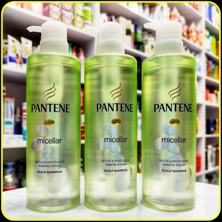 شامپو میسلار پنتن دتوکس و مرطوبکننده با عصاره نیلوفر آبی Pantene Micellar Detox and Moisturize Scalp Shampoo 530ml