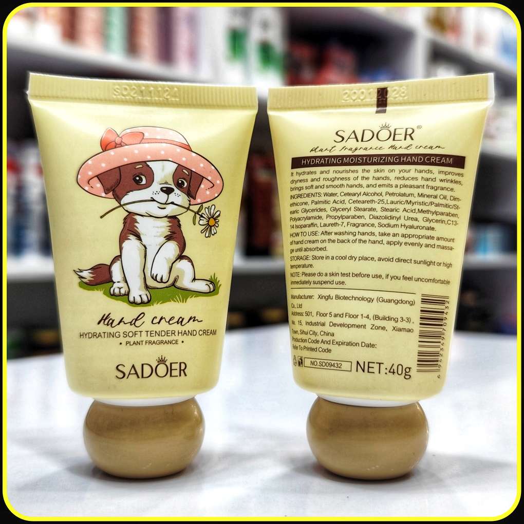 کرم دست SADOER مدل Hydrating Moisturizing Hand Cream، مرطوبکننده و نرمکننده دست 40 گرم