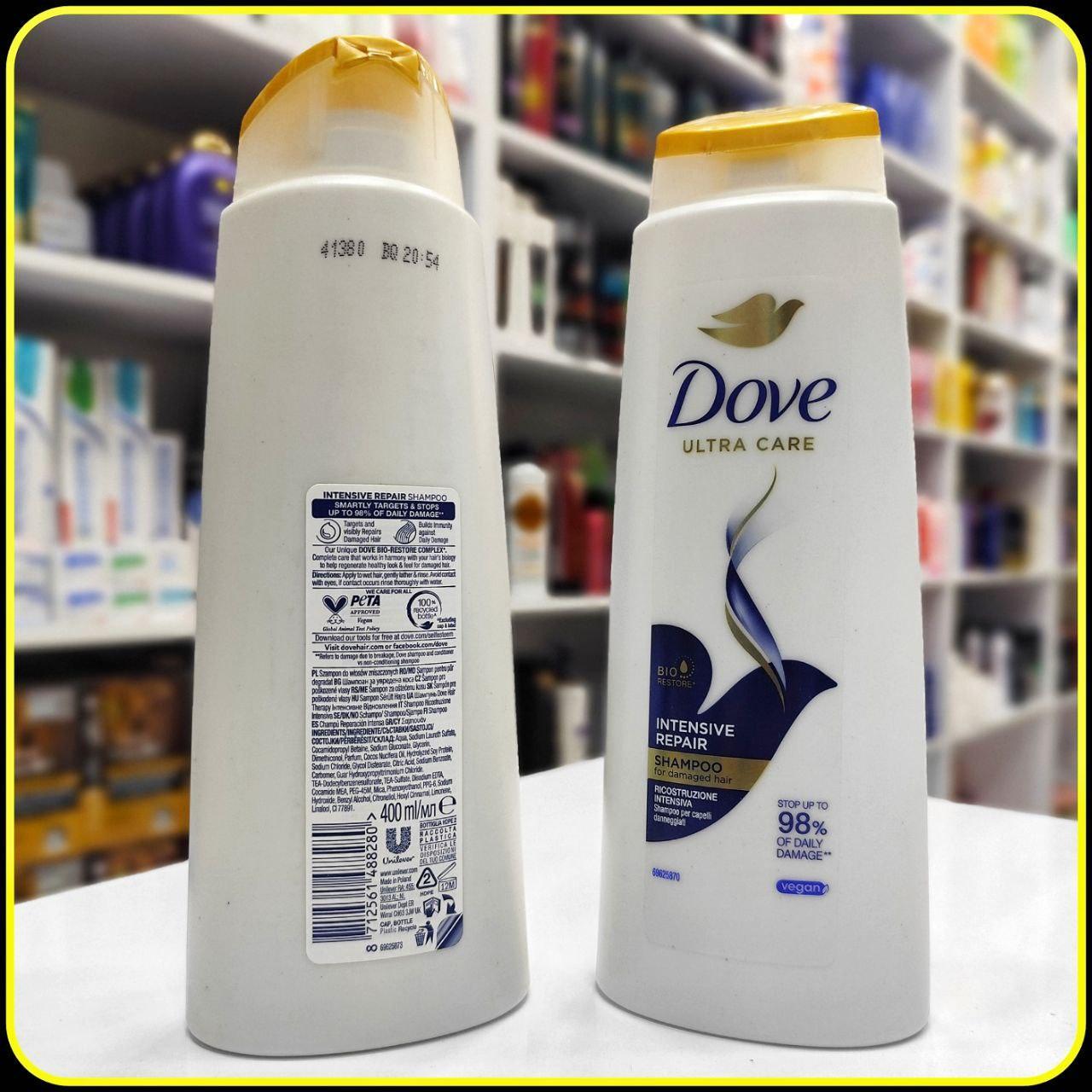شامپو ترمیمکننده داو اولترا کر مدل Intensive Repair حجم 400 میلیلیتر | Dove Ultra Care Intensive Repair Shampoo
