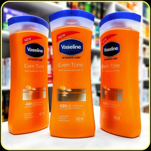 لوسیون بدن وازلین ایون تون Vaseline Intensive Care Even Tone با ویتامین B3 و SPF10 حجم 400 میلیلیتر