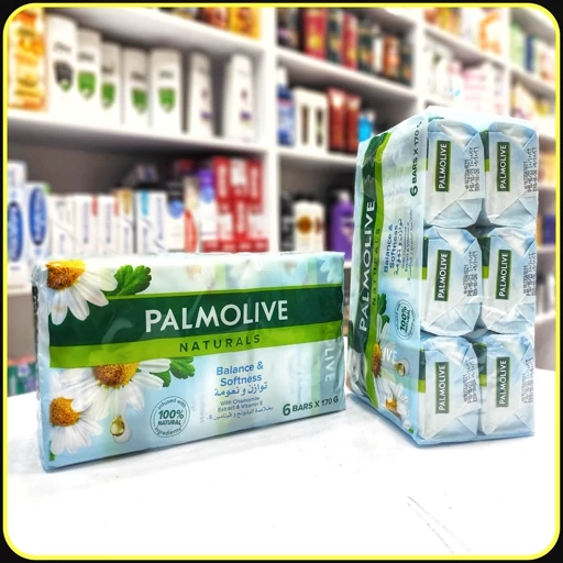 صابون پالمولیو بالانس اند سافتنس بابونه 6 عددی 170 گرمی | Palmolive Naturals Balance & Softness Soap
