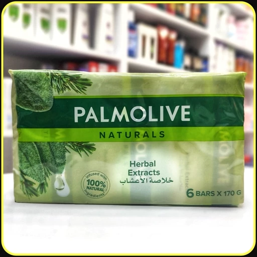 صابون گیاهی پالمولیو نچرالز با عصارههای گیاهی 6 عددی 170 گرمی | Palmolive Naturals Herbal Extracts Soap