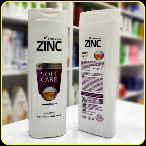 شامپو زینک بادام ضد شوره و نرم کننده 340ml zinc